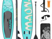 Inflatable Stand Up Paddle Board Maona, 308 x 76 x 10 cm, black, incl. pump and carrying bag, made of PVC and EVA