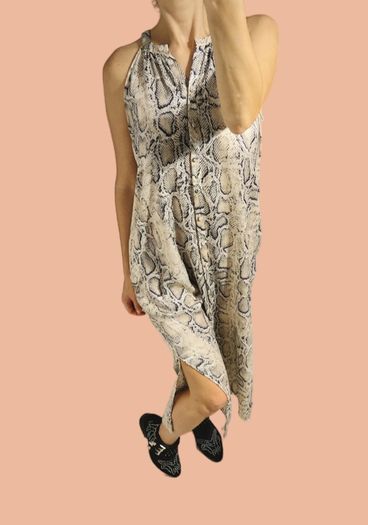 Zara Snake Print Maxi Dress  Size L