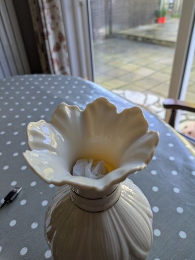 Belleek Fine Parian China vase with original box