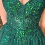 Stunning Peacock Green Debs TY Ball Dress. Size (6-8) Image 3