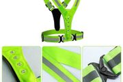 Safety Reflective Vest LED Running Light Adjustable Cycling Vest Night Warning Work Fishing Sports Vest