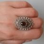 Sterling silver garnet ring size U 10.47g Image 4
