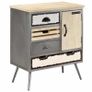 Sideboard Solid Mango Wood and Steel 65x33x76 cm Image 10