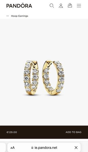 Pandora Gold Earings