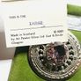 Scottish 1981 Celtic Pewter Traditionally Handmade Brooch Purple Crystal Image 7