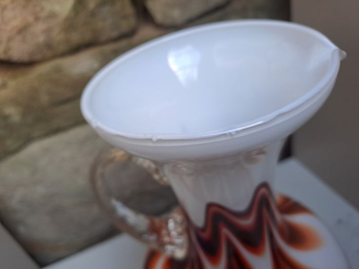 Vintage Mid Century Italian Style Art Glass Ewer Jug