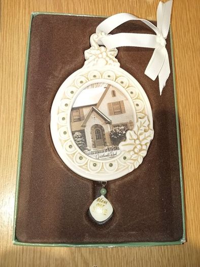 Vintage Christmas Ornament "Bless our Home"