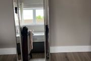 Full length mirror with beaded frame