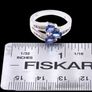 Stunning Tanzanite and Diameter crossover ring 14k Image 2