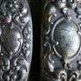 Antique Silver Plated Set Dresser Set Art Nouveau Style Floral Repousse Hair Brush Clothes Brushes  4 Pieces Image 6