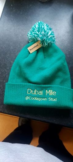 Horse racing stud hat Dubai mile ,,unwanted gift never used ,buyer collects or pays postage thank you, sold as is