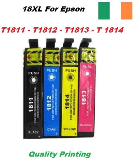 Ink Cartridges 18XL for Epson Expression Home XP-205 XP-215 XP-225 XP-305 XP-312 - XP-322XP-325.....see full models in ad.