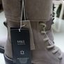 Ladies Leather Suede Biker Boots. Reduced Image 4