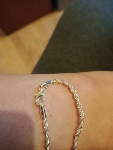 Silver Chain and Braclet
