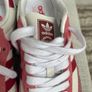 Raspberry Pink & White Lace Up Trainers, Samba Style UK Size 6 Image 4