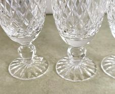 Rare find Vintage Waterford Crystal Sherry Glass, Boyne Cut Foot, Irish Barware 3 in total 30.00 euro each.