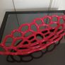 Lattice type red  decorative dish Image 2
