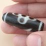Antique Himalayan Flower Motif Energy Agate Dzi Talisman Image 4