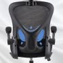 Adjustable headrest office chair, high-back ergonomic computer swivel seat with lumbar support, height adjustment, 360 rotation, tilt function, and 90 flip-up armrests for home office Image 2