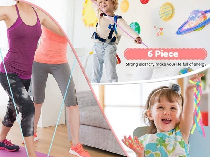 6x Stretchy Children Fidget Noodles String Fidget Stretchy Monkey Worm Noodle String Toy for Kids and Adults, DIY Hand-Knit Rope Anti Stress Rope Sensory for Reducing Anxiety & Stress (FREE POSTAGE)