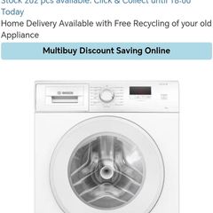 Bosch Series 2 Washing Machine 8kg 1400 spin speed