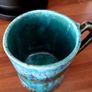 Handmade Studio Pottery Mug - Unique Blue Turquoise Glaze Image 8