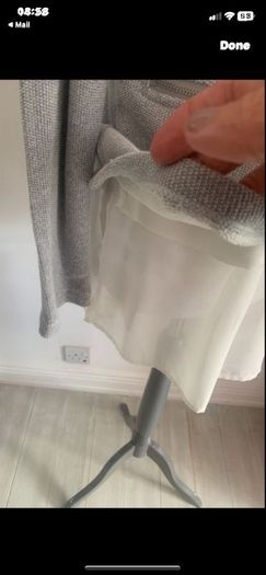 top grey with shirt end style size 12