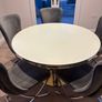 Round Dining Table & 5 Velvet Chairs Image 2