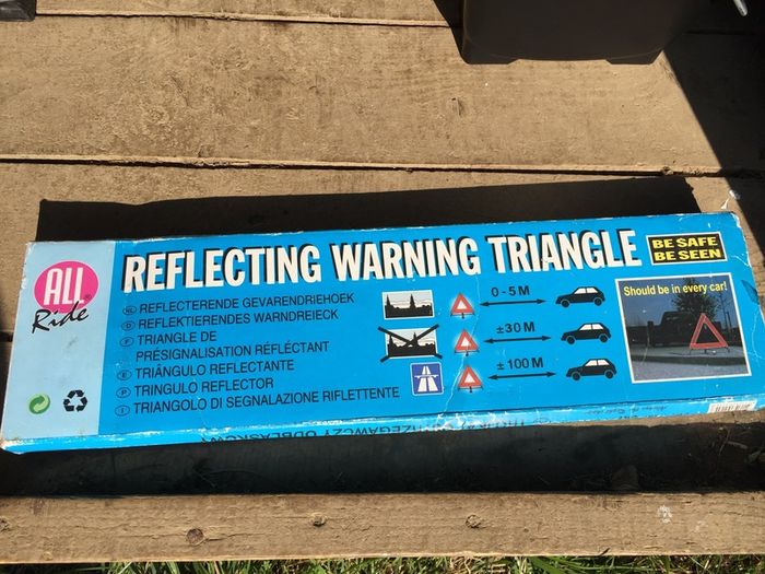 Reflecting Warning Triangle