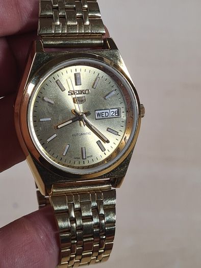 Seiko 5 Gold Watch Replica Mens