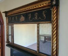 R & W Clarke Mirror 1883 Victorian over mantle Mirror