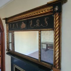R & W Clarke Mirror 1883 Victorian over mantle Mirror