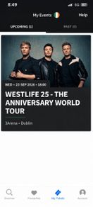 Westlife ticket