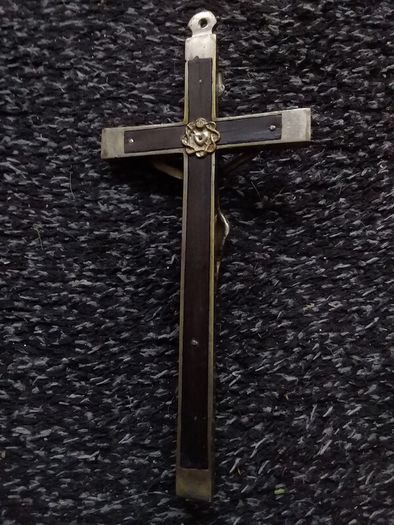 Antique French Pectoral Crucifix with Skull and Crossbones