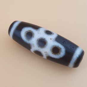 Tibetan Himalayan Flower-Energy Patterned Antique Bead