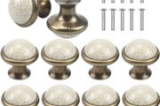 10PCS Vintage Cabinet Knobs, 33MM Ceramic Knobs, Vintage Shabby Chic Round Drawer Knobs, Kitchen Cabinet Cupboard Drawer Door Knobs Pull Handles for Chest of Drawers Kitchen Cabinet Cupboards (FREE POSTAGE)