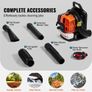Backpack Leaf Blower, 63CC 2-Cycle Gas Leaf Blower with 1.89L Fuel Tank, 1110CFM Air Volume 220MPH Speed, Ideal for Lawn Care, Image 4