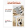 Computer Desk with Fabric Drawers, 120 cm Reversible Study Work Writing Desk for Modern Home Office Bedroom Image 6