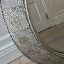 Silver metal tear drop mirror Image 4