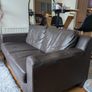 Brown Leather couches 162cm (2 available) Image 5