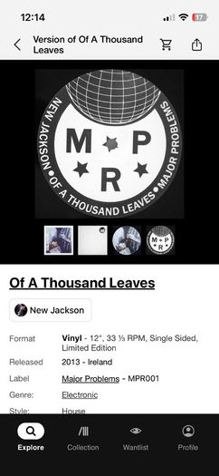 New jackson - Of a thousand leaves 12" vinyl