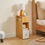 Bedside Table Set of 2, Small Narrow Nightstand Image 7