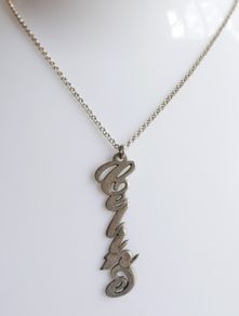 CELINE 925 Sterling Silver Name Necklace