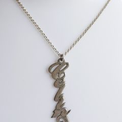 CELINE 925 Sterling Silver Name Necklace