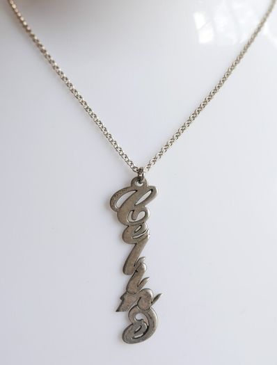 CELINE 925 Sterling Silver Name Necklace