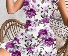 Sexy floral dress for crossdresser