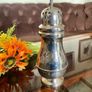 Vintage Silver Plated Sugar Caster or Shaker Baluster Shaped Body Floral foliate Engraving Image 9