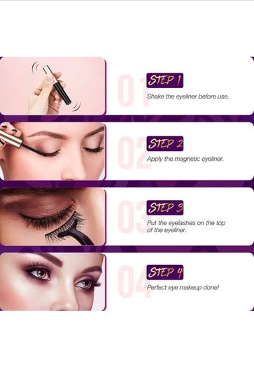 [12 Pairs] Magnetic Eyelashes and Magnetic Eyeliner Kit, Upgraded 3D Reusable Magnetic False Lashes Natural Look with 2 Liquid Eyeliner Waterproof and Applicator, No Glue Needed
