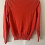 N.Peal London 100% Cashmere Jumper XS Coral V-Neck Luxury Knit Image 2