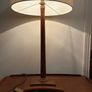 Vintage teak and beech Turned wood table lamp c1970 Image 2